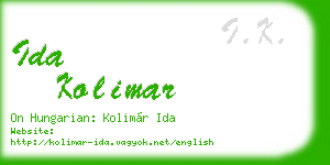 ida kolimar business card